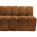Meridian Arc Saddle Velvet 10 pc Modular Sectional IMAGE 15