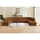 Meridian Arc Saddle Velvet 10 pc Modular Sectional IMAGE 2