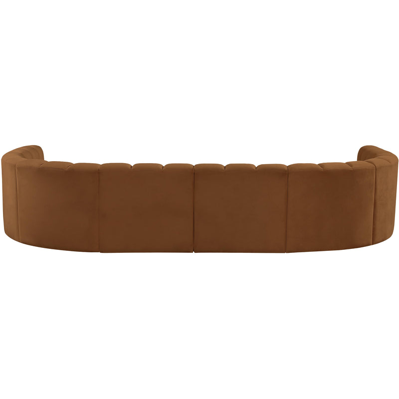 Meridian Arc Saddle Velvet 10 pc Modular Sectional IMAGE 3