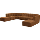 Meridian Arc Saddle Velvet 10 pc Modular Sectional IMAGE 5