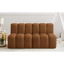 Meridian Arc Saddle Velvet 2 pc Modular Sectional IMAGE 2