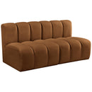 Meridian Arc Saddle Velvet 2 pc Modular Sectional IMAGE 5