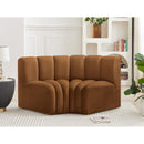 Meridian Arc Saddle Velvet 2 pc Modular Sectional IMAGE 2