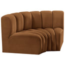 Meridian Arc Saddle Velvet 2 pc Modular Sectional IMAGE 5