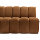 Meridian Arc Saddle Velvet 3 pc Modular Sectional IMAGE 8