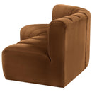 Meridian Arc Saddle Velvet 3 pc Modular Sectional IMAGE 7