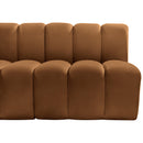 Meridian Arc Saddle Velvet 3 pc Modular Sectional IMAGE 8