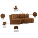 Meridian Arc Saddle Velvet 3 pc Modular Sectional IMAGE 10