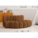 Meridian Arc Saddle Velvet 3 pc Modular Sectional IMAGE 2