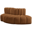 Meridian Arc Saddle Velvet 3 pc Modular Sectional IMAGE 7
