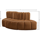 Meridian Arc Saddle Velvet 3 pc Modular Sectional IMAGE 8