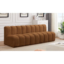 Meridian Arc Saddle Velvet 3 pc Modular Sectional IMAGE 2