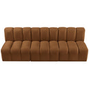 Meridian Arc Saddle Velvet 3 pc Modular Sectional IMAGE 4
