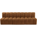 Meridian Arc Saddle Velvet 3 pc Modular Sectional IMAGE 6