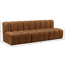 Meridian Arc Saddle Velvet 3 pc Modular Sectional IMAGE 9
