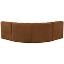 Meridian Arc Saddle Velvet 4 pc Modular Sectional IMAGE 3