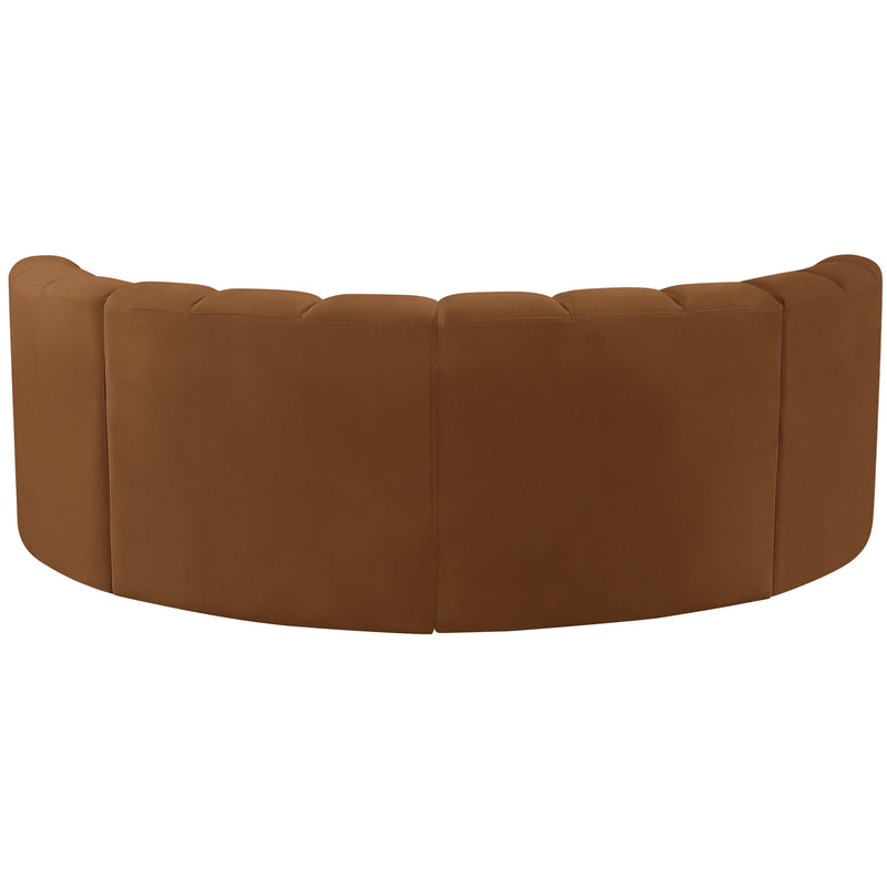 Meridian Arc Saddle Velvet 4 pc Modular Sectional IMAGE 3