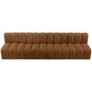 Meridian Arc Saddle Velvet 4 pc Modular Sectional IMAGE 4