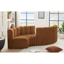 Meridian Arc Saddle Velvet 4 pc Modular Sectional IMAGE 2