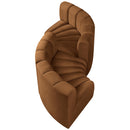 Meridian Arc Saddle Velvet 4 pc Modular Sectional IMAGE 3