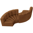 Meridian Arc Saddle Velvet 4 pc Modular Sectional IMAGE 4