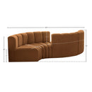 Meridian Arc Saddle Velvet 4 pc Modular Sectional IMAGE 7