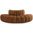 Meridian Arc Saddle Velvet 4 pc Modular Sectional IMAGE 1