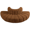 Meridian Arc Saddle Velvet 4 pc Modular Sectional IMAGE 4