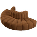 Meridian Arc Saddle Velvet 4 pc Modular Sectional IMAGE 5