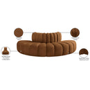 Meridian Arc Saddle Velvet 4 pc Modular Sectional IMAGE 9