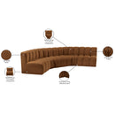 Meridian Arc Saddle Velvet 5 pc Modular Sectional IMAGE 15