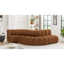 Meridian Arc Saddle Velvet 5 pc Modular Sectional IMAGE 2