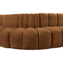 Meridian Arc Saddle Velvet 5 pc Modular Sectional IMAGE 9