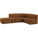 Meridian Arc Saddle Velvet 5 pc Modular Sectional IMAGE 10