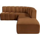 Meridian Arc Saddle Velvet 5 pc Modular Sectional IMAGE 12