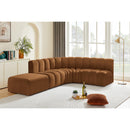 Meridian Arc Saddle Velvet 5 pc Modular Sectional IMAGE 3