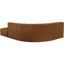 Meridian Arc Saddle Velvet 5 pc Modular Sectional IMAGE 6