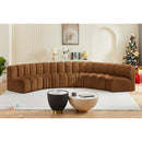 Meridian Arc Saddle Velvet 6 pc Modular Sectional IMAGE 2