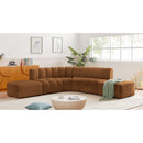 Meridian Arc Saddle Velvet 6 pc Modular Sectional IMAGE 2