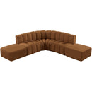 Meridian Arc Saddle Velvet 6 pc Modular Sectional IMAGE 4