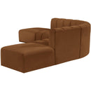 Meridian Arc Saddle Velvet 6 pc Modular Sectional IMAGE 6