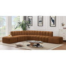 Meridian Arc Saddle Velvet 7 pc Modular Sectional IMAGE 2