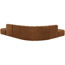 Meridian Arc Saddle Velvet 7 pc Modular Sectional IMAGE 3