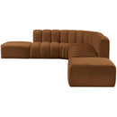 Meridian Arc Saddle Velvet 7 pc Modular Sectional IMAGE 6