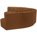 Meridian Arc Saddle Velvet 7 pc Modular Sectional IMAGE 7