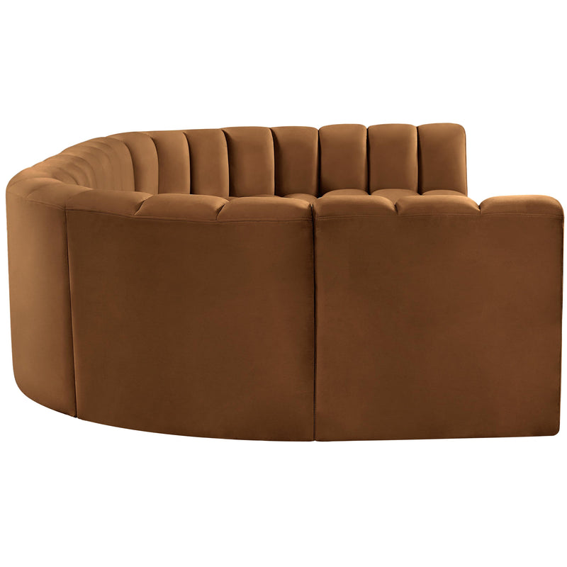 Meridian Arc Saddle Velvet 8 pc Modular Sectional IMAGE 7