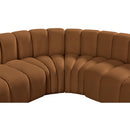 Meridian Arc Saddle Velvet 8 pc Modular Sectional IMAGE 9