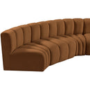 Meridian Arc Saddle Velvet 8 pc Modular Sectional IMAGE 11