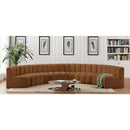 Meridian Arc Saddle Velvet 8 pc Modular Sectional IMAGE 2