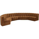 Meridian Arc Saddle Velvet 8 pc Modular Sectional IMAGE 5